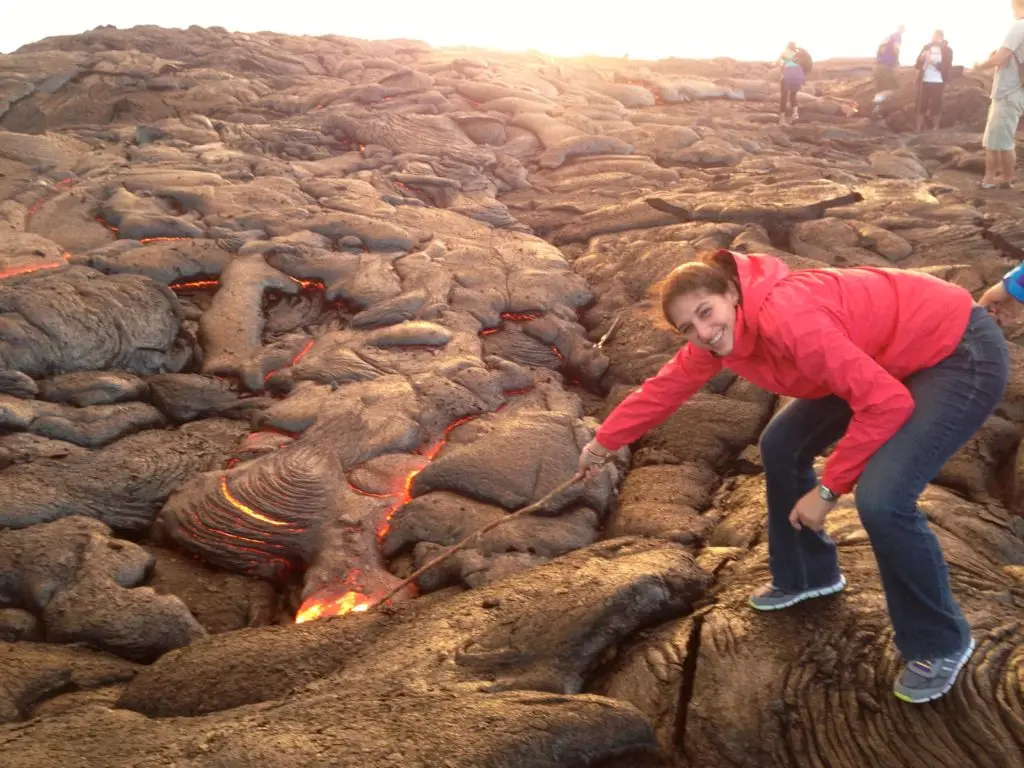 Funny travel story Picture of when we went to Hawaii and needed warm clothes even to walk on lava 