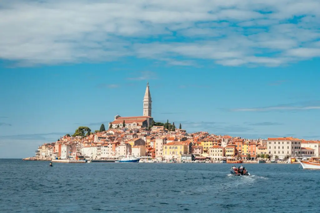 View of Rovinj Croatia from Maestros Restaurant