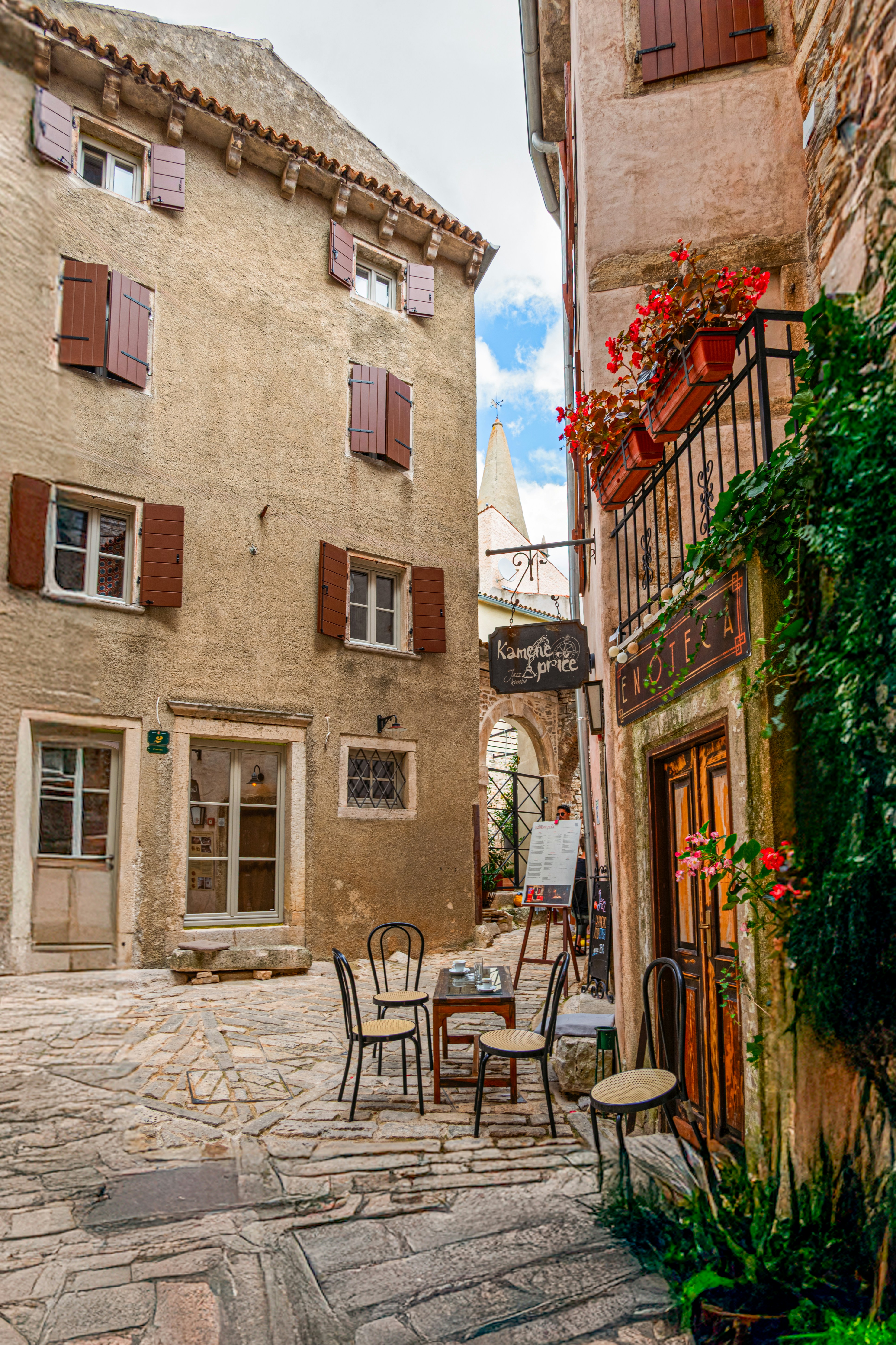 Medieval Street in Bale, Croatia as it is one of the best cities to visit in Croaria