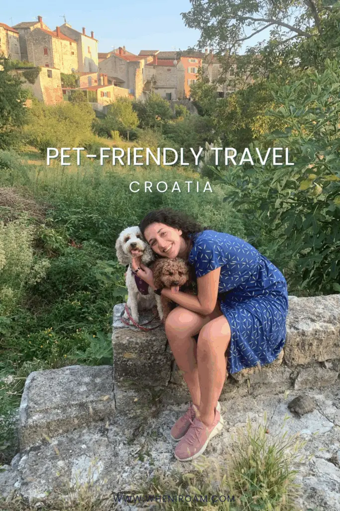 Pet friendly travel in croatia pinterest image