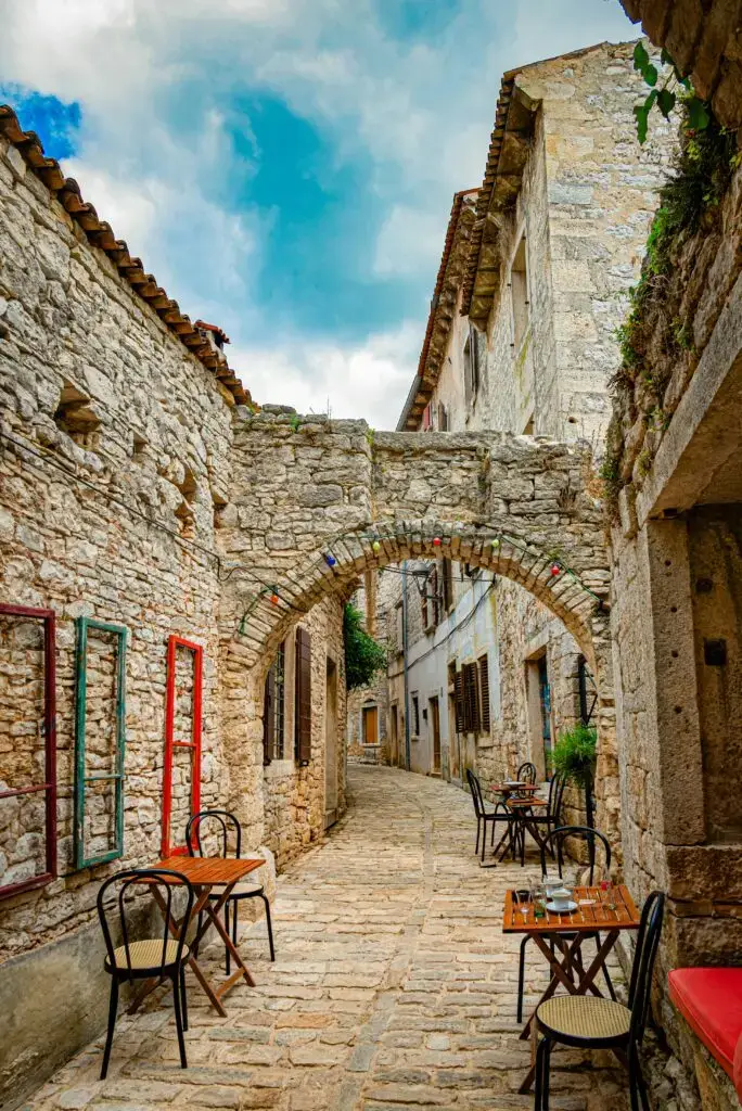 Little street in Bale, Croatia