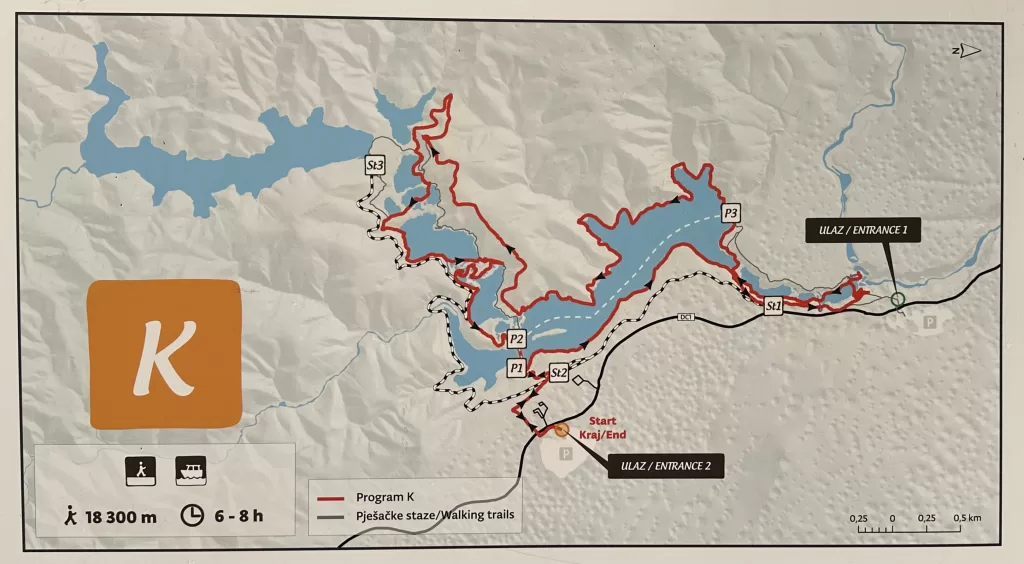 Map of Plitvice Route K