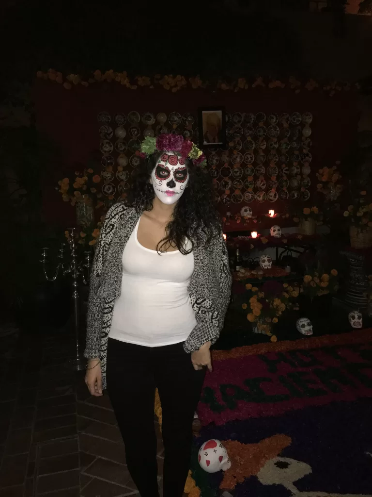 Me with my face painted for day of the dead