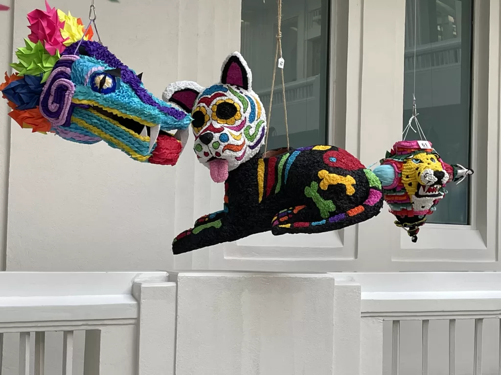 Piñatas exhibition for Dia de Muertos at Museo de Arte Popular