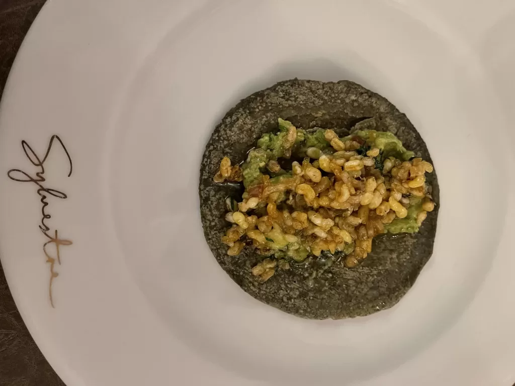 Escamoles from Sylvestre restaurant in mexico City a unique thing to eat in Mexico City